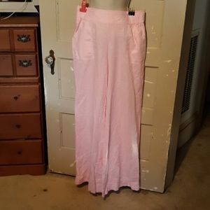 Lilly Pulitzer pink cotton/linen pants